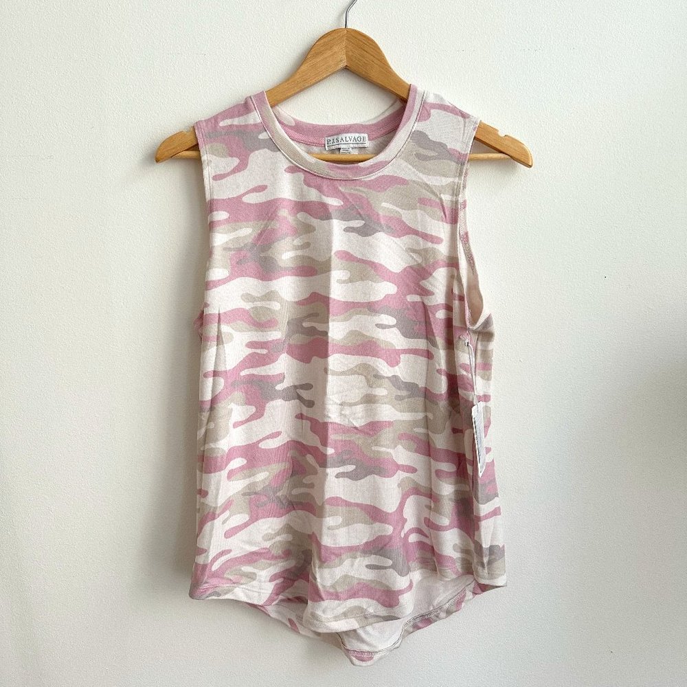 NWT PJ Salvage Women's Loungewear Peachy Oatmeal Party Tank Small